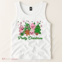 Pretty Christmas AKA Christmas Squad Pink Xmas Black Wo  Tank Top thumb 2