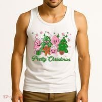 Pretty Christmas AKA Christmas Squad Pink Xmas Black Wo  Tank Top thumb 3