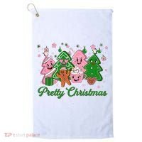 Pretty Christmas AKA Christmas Squad Pink Xmas Black Wo  Golf Towel thumb 0
