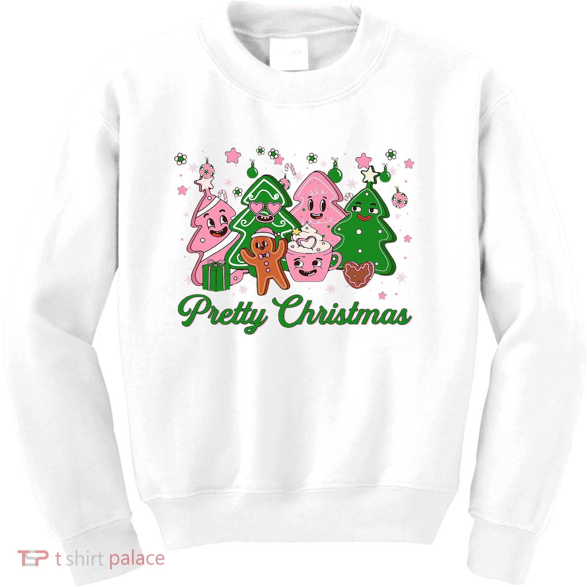 Pretty Christmas AKA Christmas Squad Pink Xmas Black Wo  Kids Sweatshirt