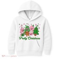 Pretty Christmas AKA Christmas Squad Pink Xmas Black Wo  Kids Hoodie thumb 0