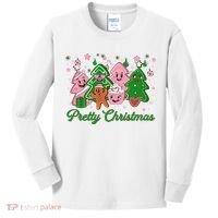 Pretty Christmas AKA Christmas Squad Pink Xmas Black Wo  Kids Long Sleeve Shirt thumb 0