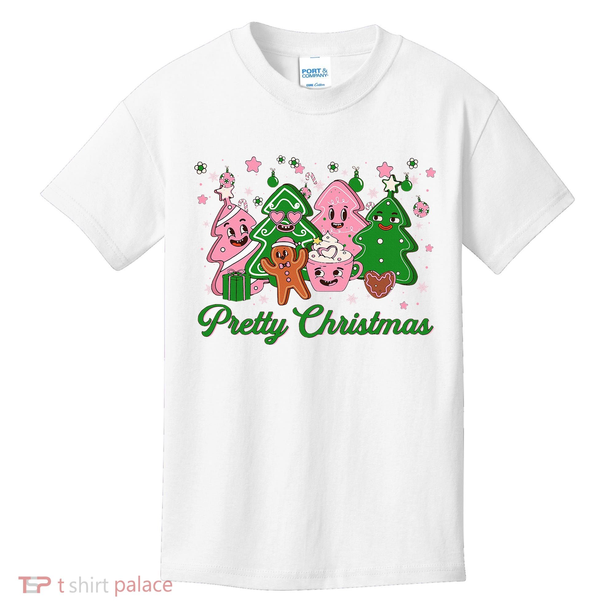 Pretty Christmas AKA Christmas Squad Pink Xmas Black Wo  Kids T-Shirt
