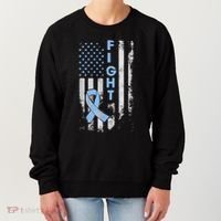 Prostate Cancer Awareness Fight American Flag Gifts Women's Sweatshirt thumb 0