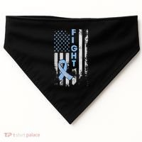 Prostate Cancer Awareness Fight American Flag Gifts USA-Made Doggie Bandana thumb 0