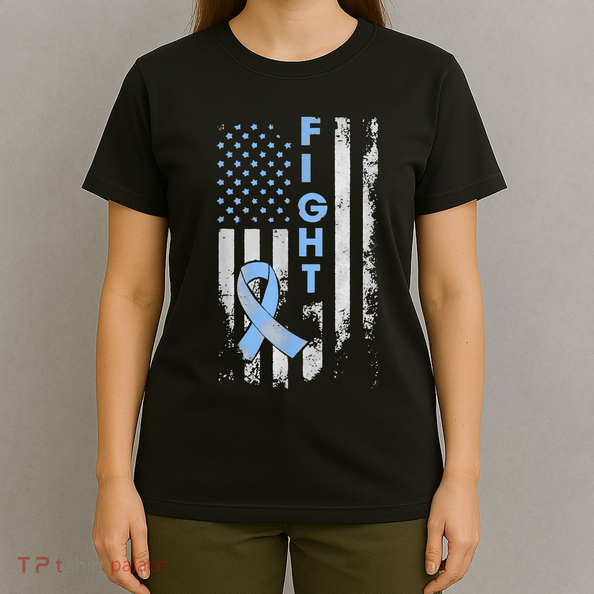 Prostate Cancer Awareness Fight American Flag Gifts T-Shirt
