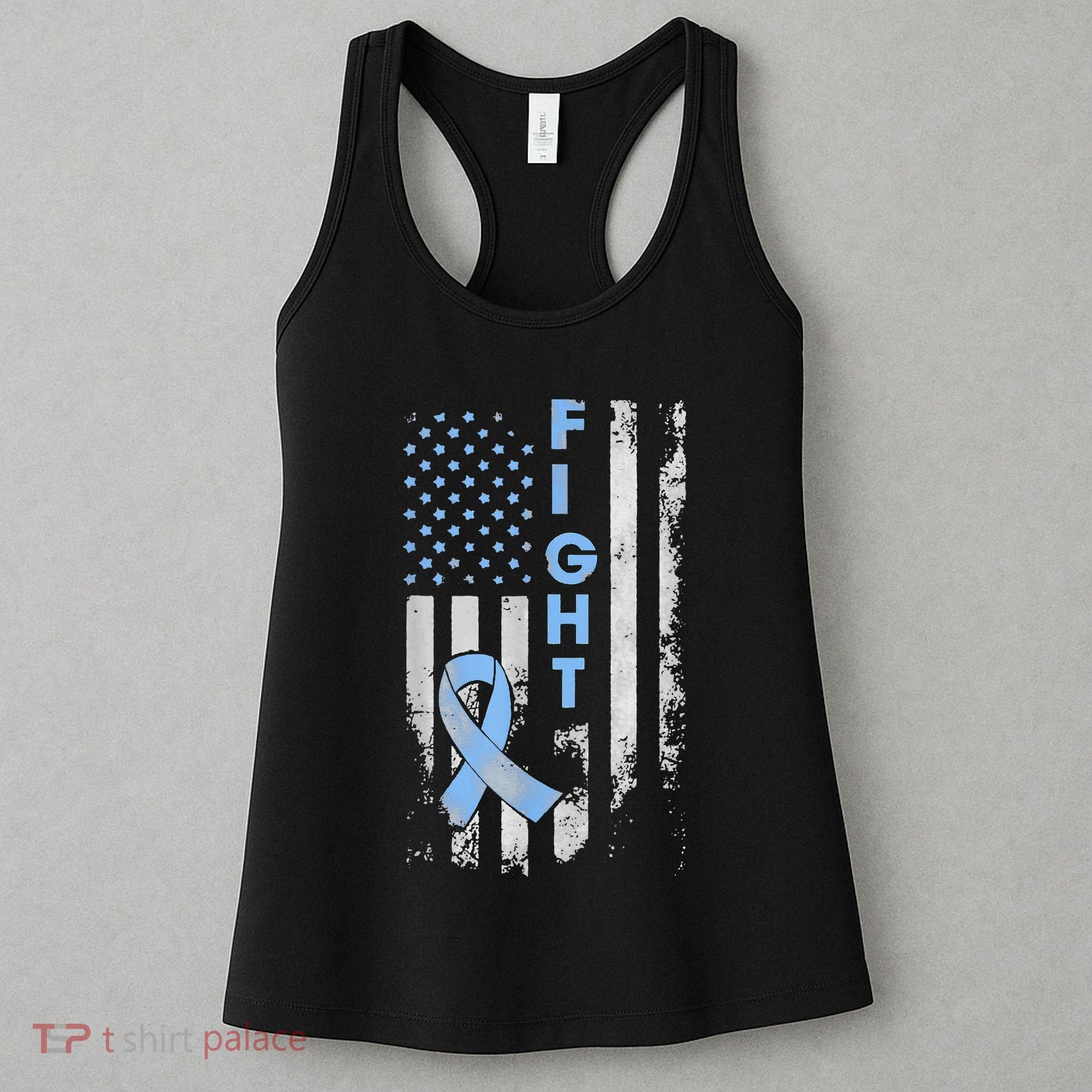 Prostate Cancer Awareness Fight American Flag Gifts Women's Tank Top