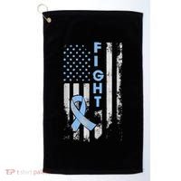 Prostate Cancer Awareness Fight American Flag Gifts Golf Towel thumb 0