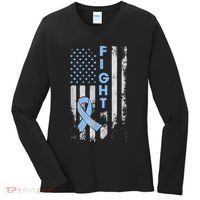 Prostate Cancer Awareness Fight American Flag Gifts Women's Long Sleeve Shirt thumb 0