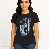 Prostate Cancer Awareness Fight American Flag Gifts Women's T-Shirt thumb 4