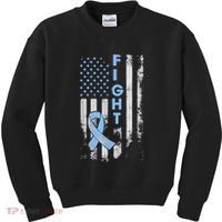 Prostate Cancer Awareness Fight American Flag Gifts Kids Sweatshirt thumb 0