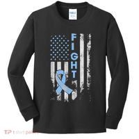 Prostate Cancer Awareness Fight American Flag Gifts Kids Long Sleeve Shirt thumb 0