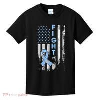 Prostate Cancer Awareness Fight American Flag Gifts Kids T-Shirt thumb 0