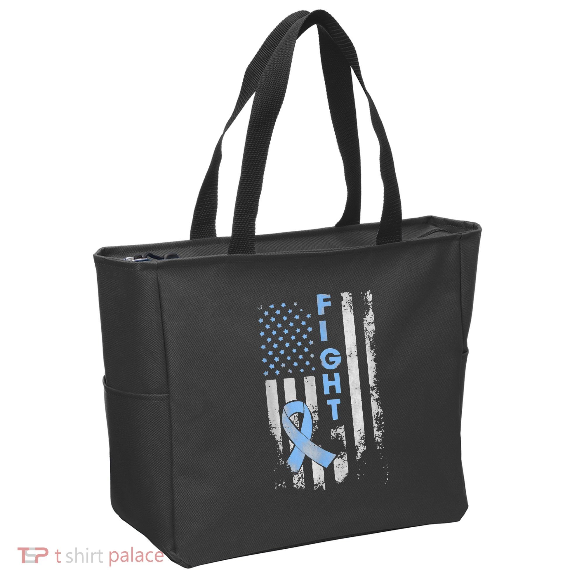 Prostate Cancer Awareness Fight American Flag Gifts Tote Bag