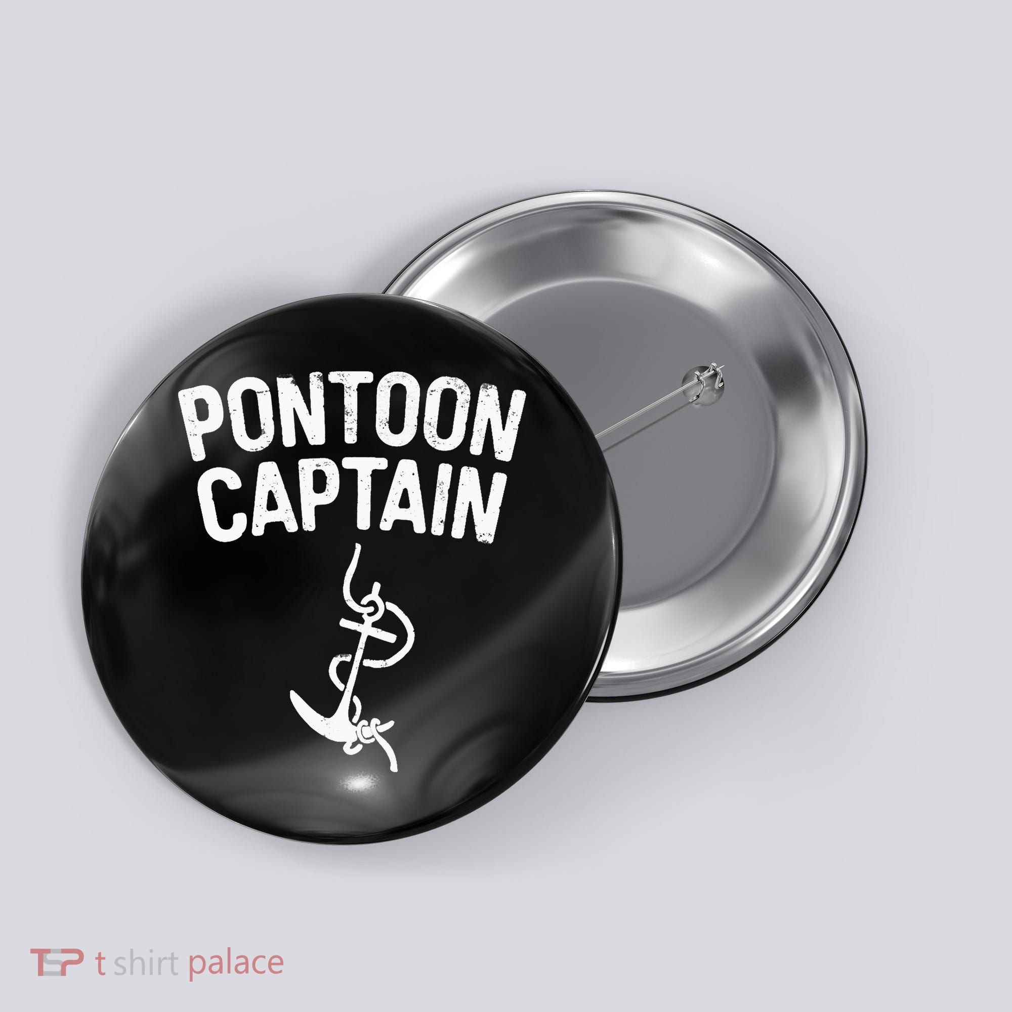 Pontoon Captain Anchor Captain Skipper Button