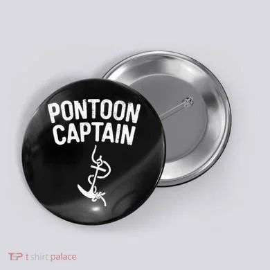 Pontoon Captain Anchor Captain Skipper Button