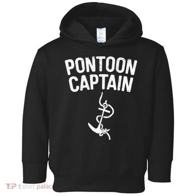 Pontoon Captain Anchor Captain Skipper Toddler Hoodie
