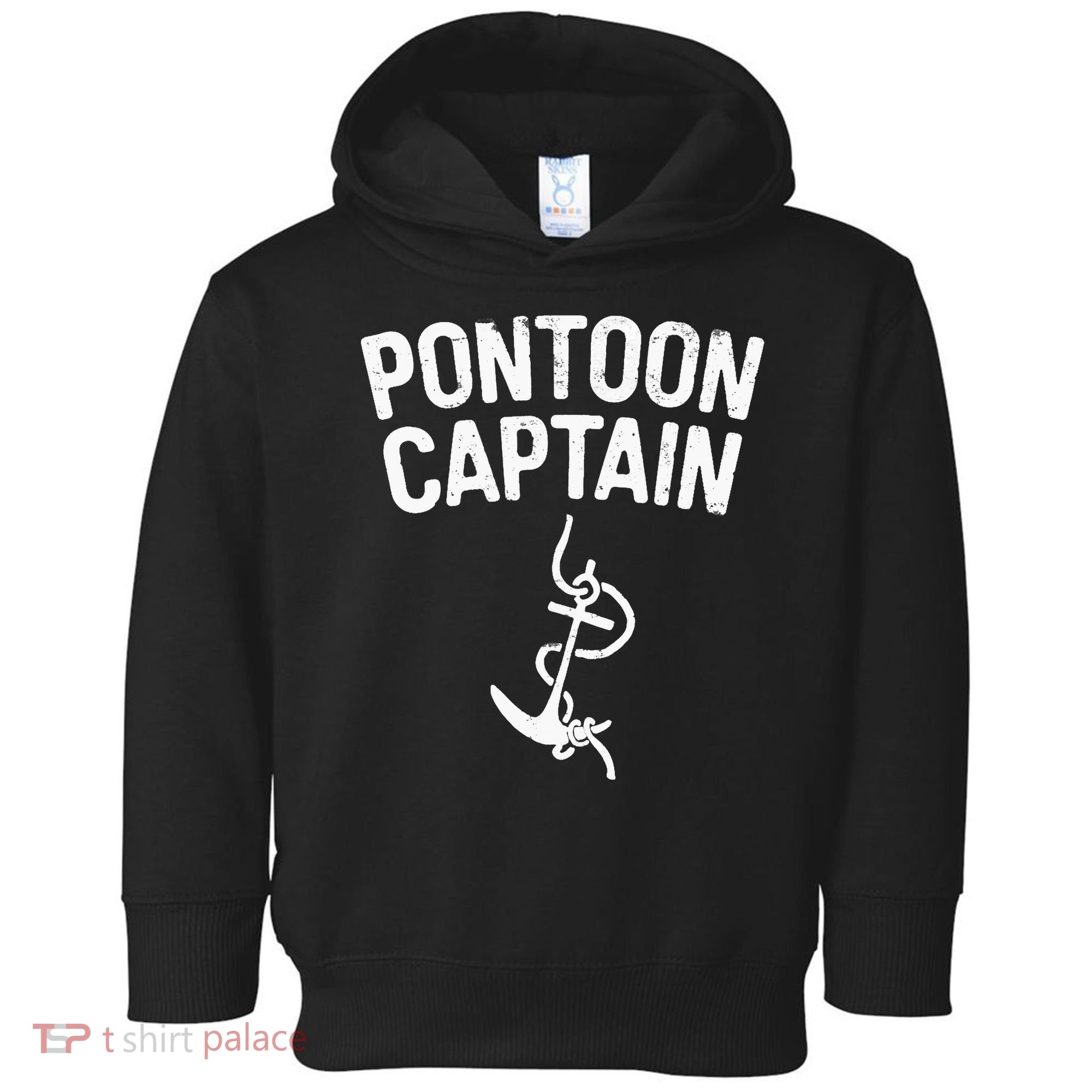 Pontoon Captain Anchor Captain Skipper Toddler Hoodie