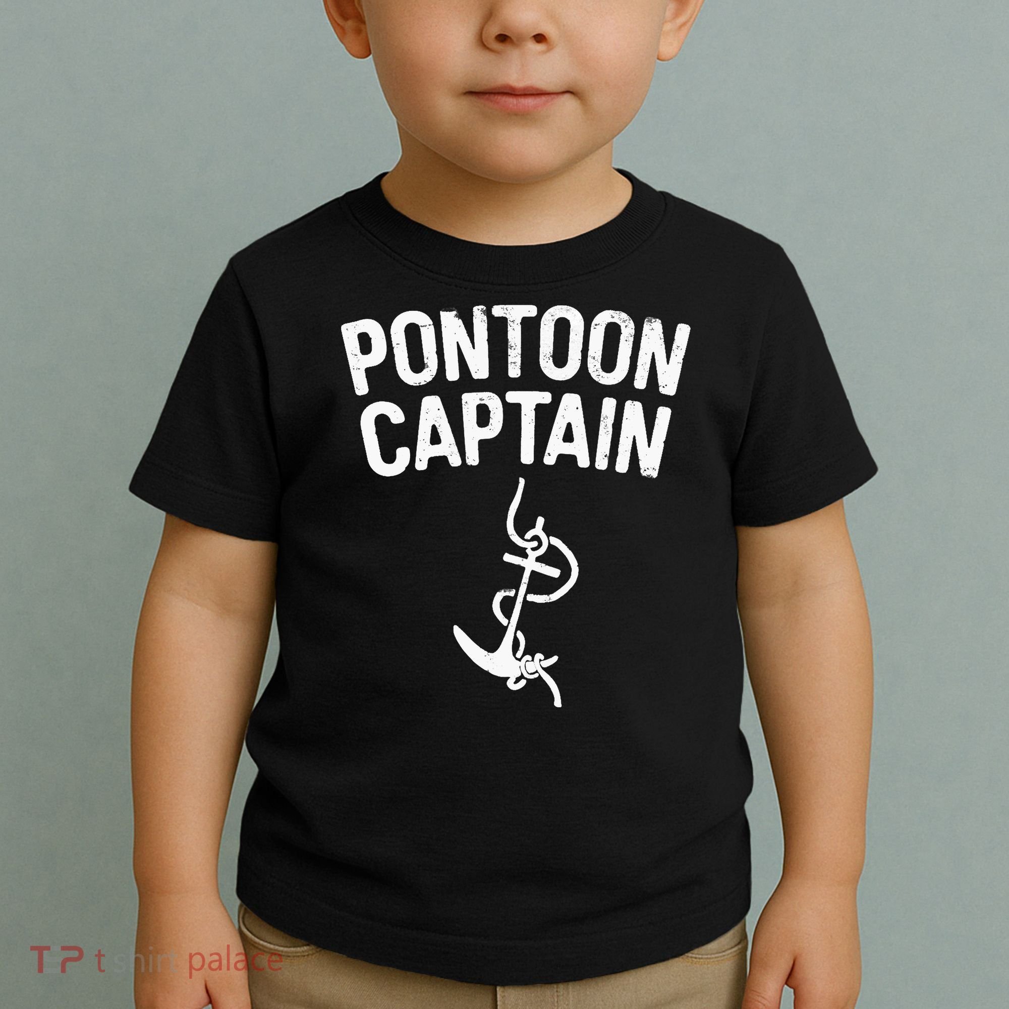 Pontoon Captain Anchor Captain Skipper Toddler T-Shirt