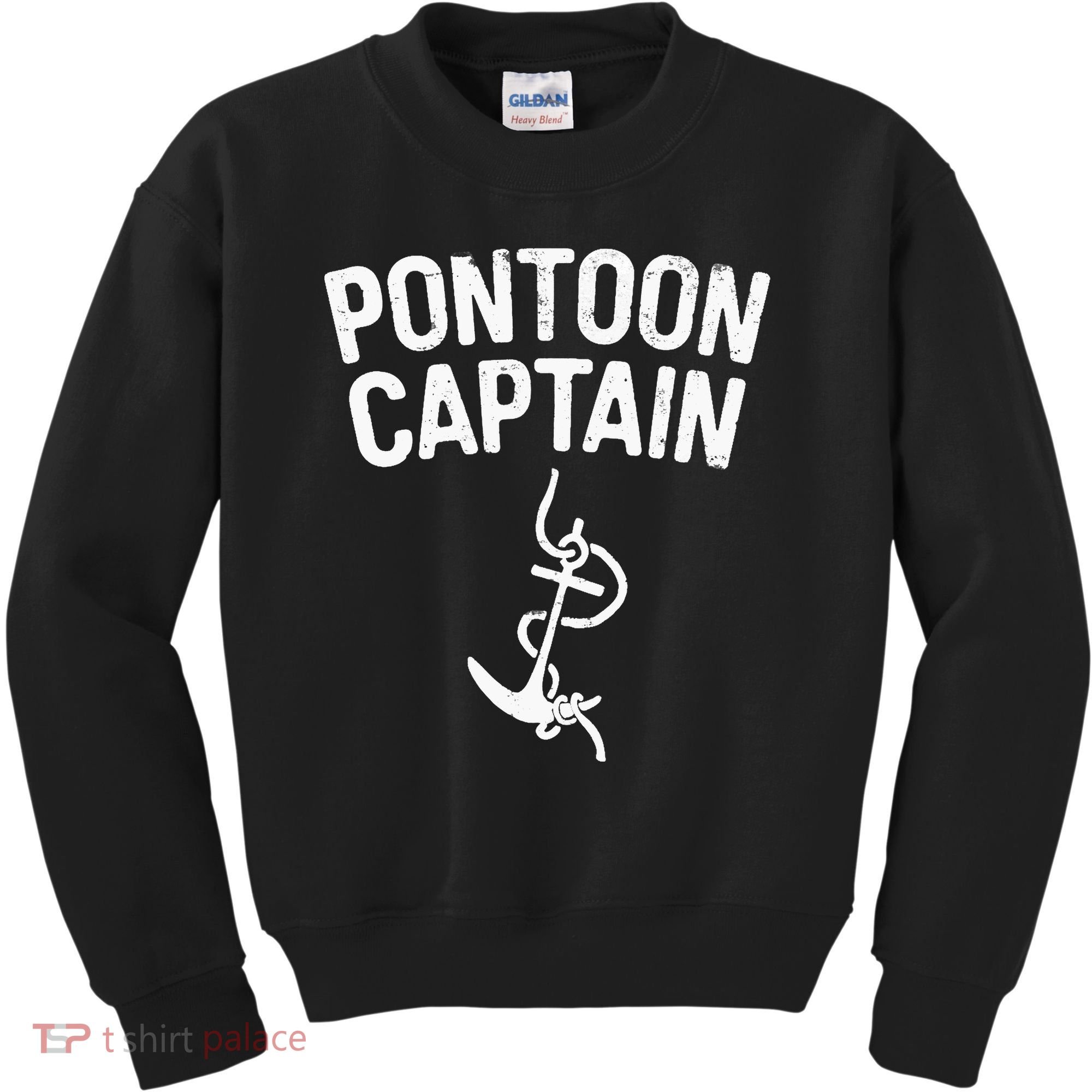 Pontoon Captain Anchor Captain Skipper Kids Sweatshirt