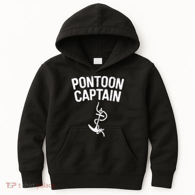 Pontoon Captain Anchor Captain Skipper Kids Hoodie