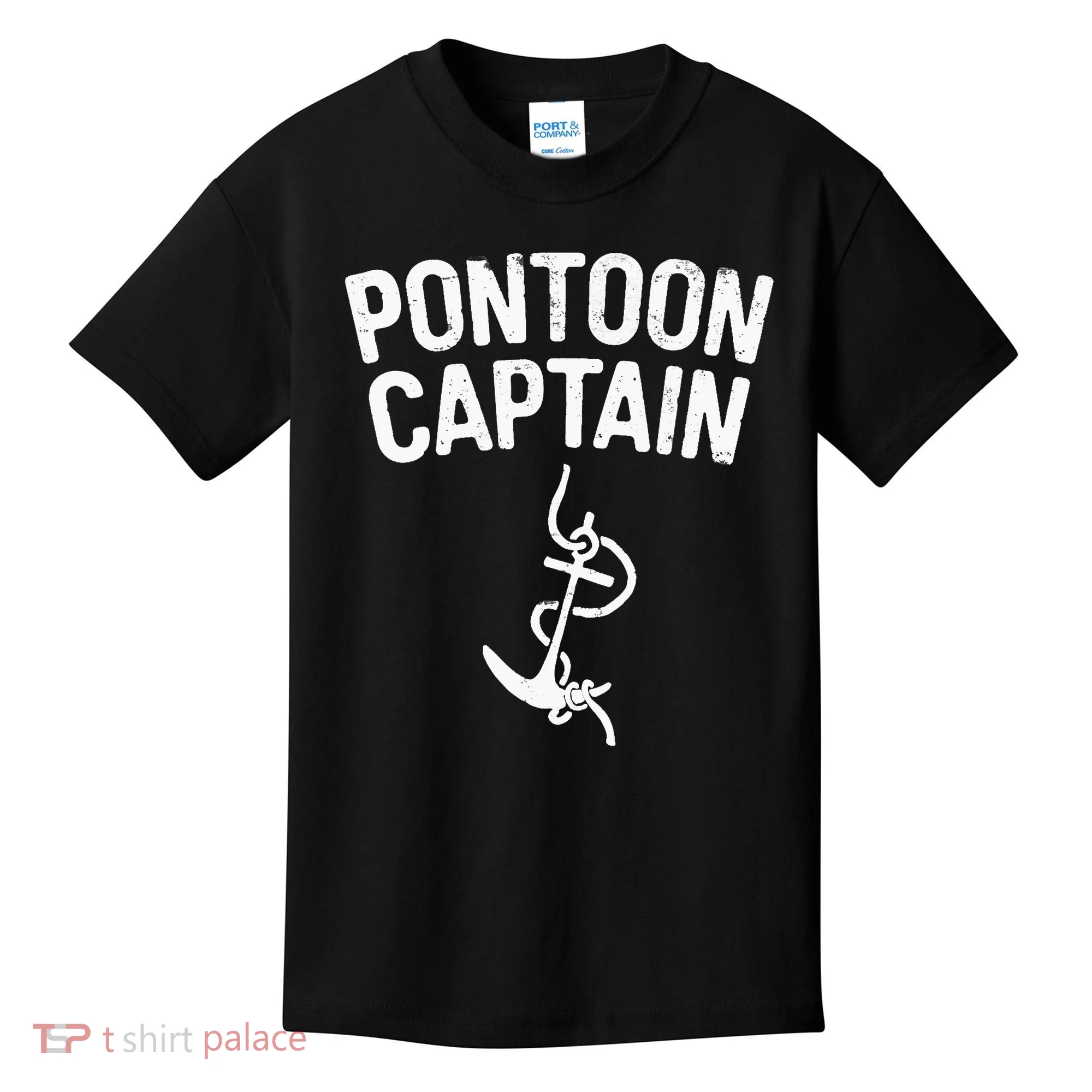 Pontoon Captain Anchor Captain Skipper Kids T-Shirt