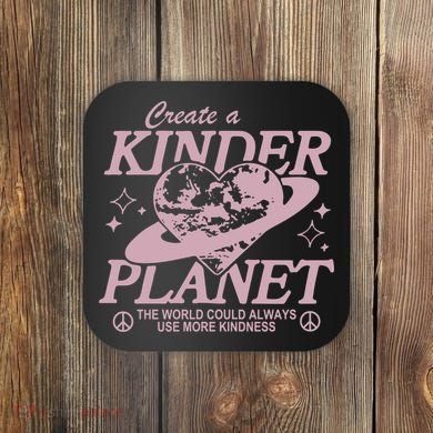 Planet Create A Kinder Choose Kindness Retro Coaster