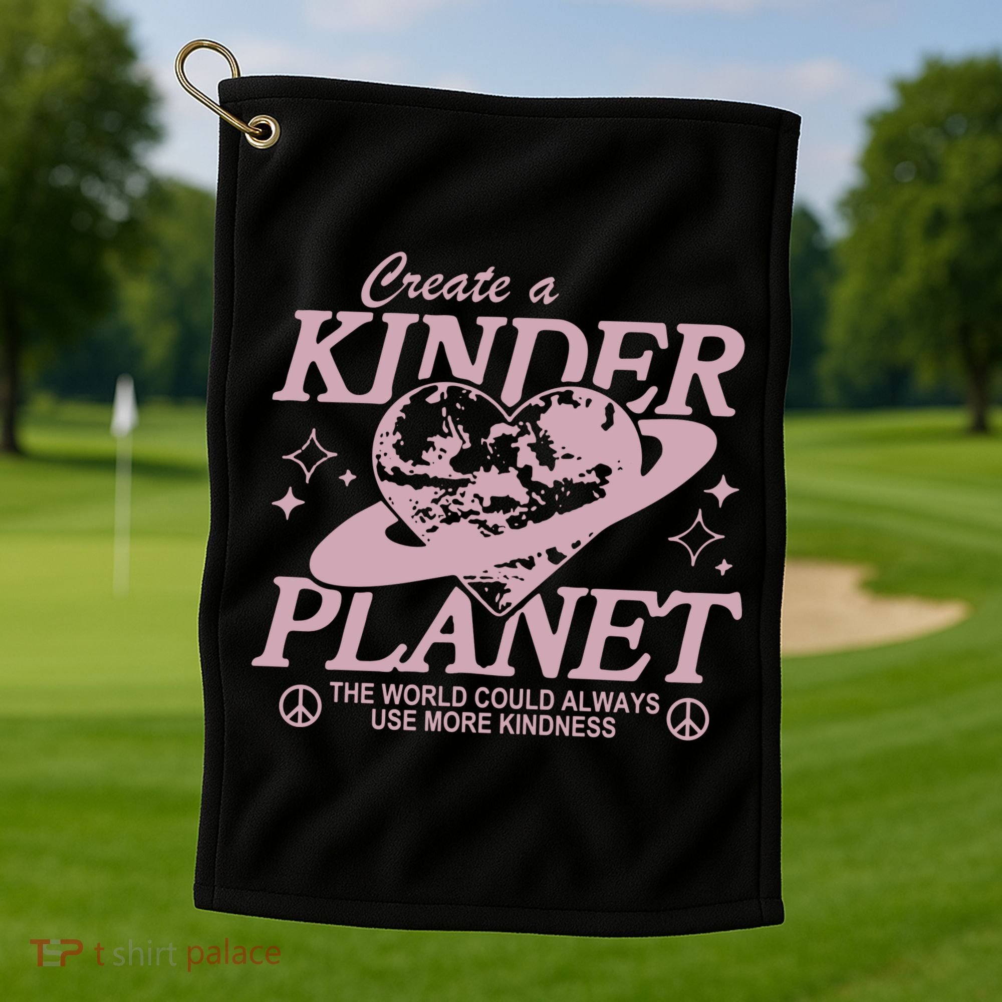 Planet Create A Kinder Choose Kindness Retro Golf Towel