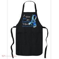 Prostate Cancer Awareness I Wear Blue Sunflower Ribbon Apron thumb 0