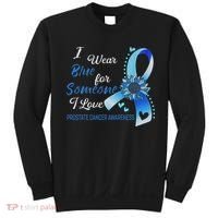 Prostate Cancer Awareness I Wear Blue Sunflower Ribbon Sweatshirt thumb 0