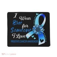 Prostate Cancer Awareness I Wear Blue Sunflower Ribbon Mousepad thumb 0