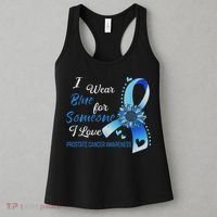 Prostate Cancer Awareness I Wear Blue Sunflower Ribbon Women's Tank Top thumb 3