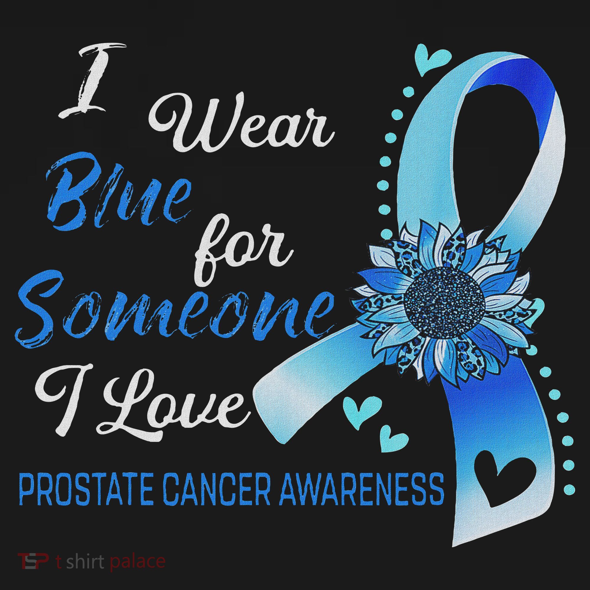 Prostate Cancer Awareness I Wear Blue Sunflower Ribbon Women's Tank Top