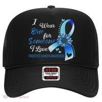 Prostate Cancer Awareness I Wear Blue Sunflower Ribbon Hat thumb 0