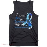 Prostate Cancer Awareness I Wear Blue Sunflower Ribbon Tank Top thumb 0