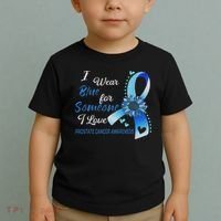 Prostate Cancer Awareness I Wear Blue Sunflower Ribbon Toddler T-Shirt thumb 2