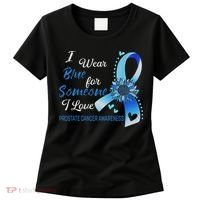 Prostate Cancer Awareness I Wear Blue Sunflower Ribbon Women's T-Shirt thumb 0