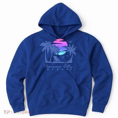 Panama City Beach Florida Vacation Trip Retro Vintage Sunset Gift Hoodie