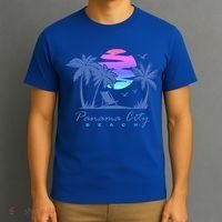 Panama City Beach Florida Vacation Trip Retro Vintage Sunset Gift T-Shirt thumb 3