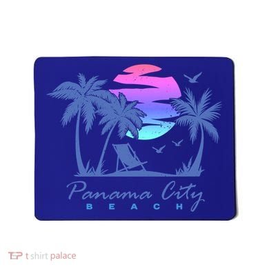 Panama City Beach Florida Vacation Trip Retro Vintage Sunset Gift Mousepad