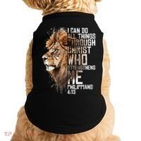 Philippians Christian Bible Verse Funny Lion Graphic Novelty Doggie Tank thumb 0