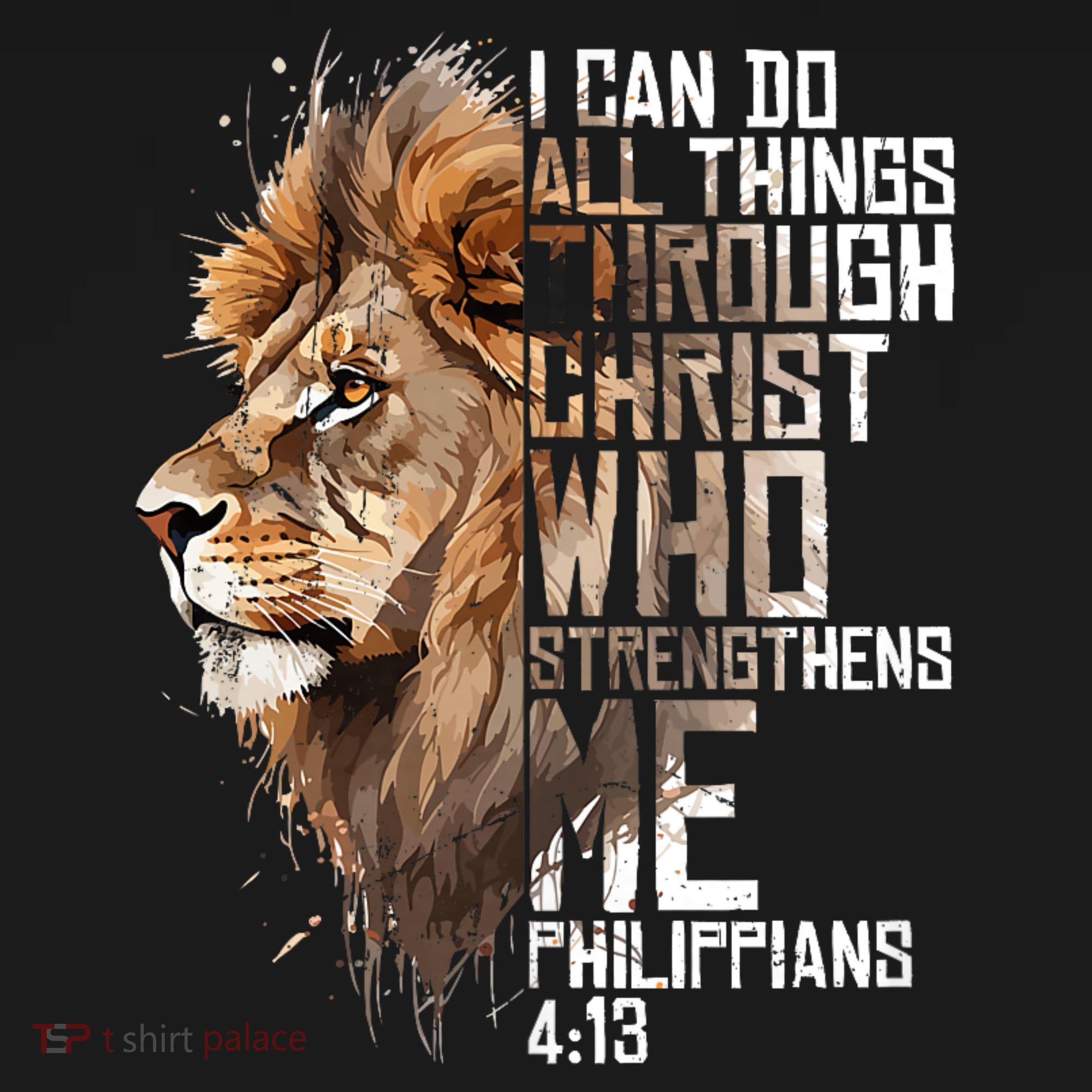 Philippians Christian Bible Verse Funny Lion Graphic Novelty Hoodie