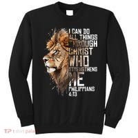Philippians Christian Bible Verse Funny Lion Graphic Novelty Sweatshirt thumb 0