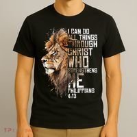 Philippians Christian Bible Verse Funny Lion Graphic Novelty T-Shirt thumb 3