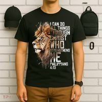 Philippians Christian Bible Verse Funny Lion Graphic Novelty T-Shirt thumb 6