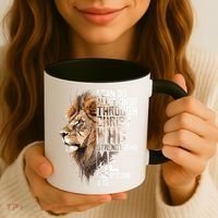 Philippians Christian Bible Verse Funny Lion Graphic Novelty Coffee Mug thumb 3