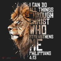 Philippians Christian Bible Verse Funny Lion Graphic Novelty Beanie thumb 2