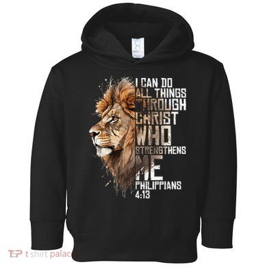 Philippians Christian Bible Verse Funny Lion Graphic Novelty Toddler Hoodie