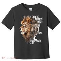 Philippians Christian Bible Verse Funny Lion Graphic Novelty Toddler T-Shirt thumb 0