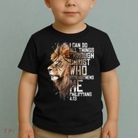 Philippians Christian Bible Verse Funny Lion Graphic Novelty Toddler T-Shirt thumb 2